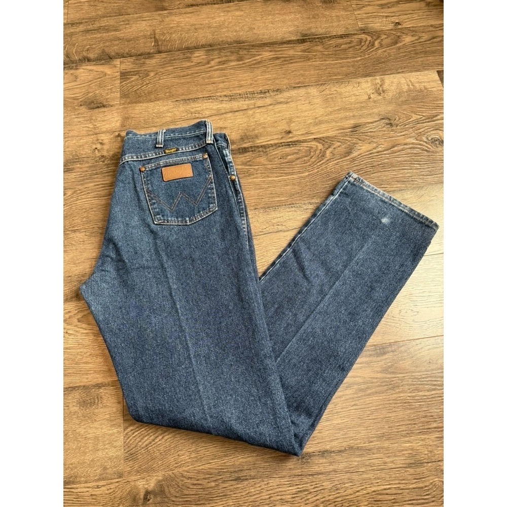 EUC Mens Wrangler VINTAGE USA MADE straight leg jeans cotton size 35x35.5
